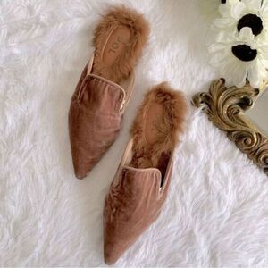 POL FUR VELVET MULES